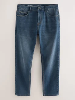 Next Bleu/Noir - - Jeans stretch de confort Coupe fuselée régulière Sale