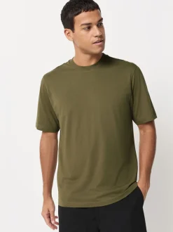 Next - Ajustement régulier - Lot de t-shirts essentiels en coton 6 Bleu/Noir/Orange/Vert/Gris/Blanc écru Outlet