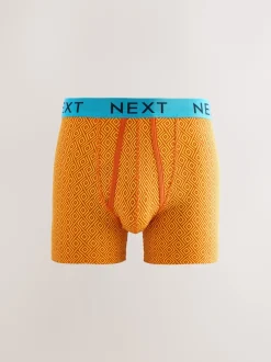 Next - Lot de 10 - Boxers avec ouverture sur le devant Bleu/Orange Pois lumineux Sale