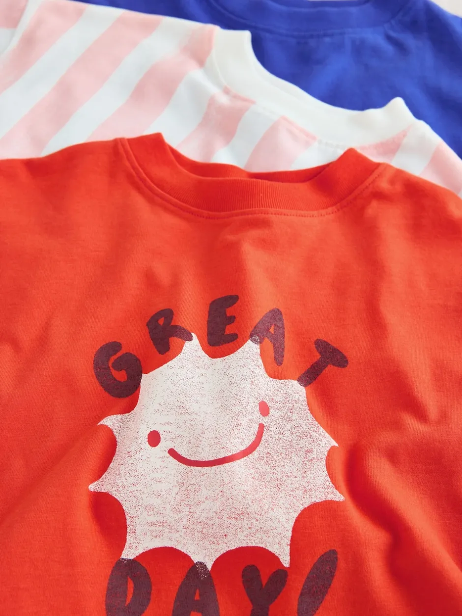 Next Bleu/Rose - Pack T-shirt 4 (3mois-7ans) Discount