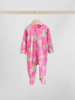 Next Bleu/rose Animal Character - Lot de 3 dors-bien bébé à fermeture éclair bidirectionnelle (0mois -2ans)