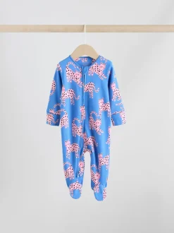 Next Bleu/rose Animal Character - Lot de 3 dors-bien bébé à fermeture éclair bidirectionnelle (0mois -2ans)