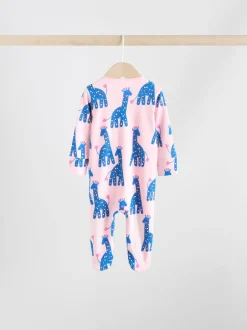 Next Bleu/rose Animal Character - Lot de 3 dors-bien bébé à fermeture éclair bidirectionnelle (0mois -2ans)