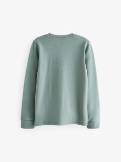 Next - Lot de 2 Hauts thermiques à manches longues (2-16ans) Bleu/sarcelle Clearance