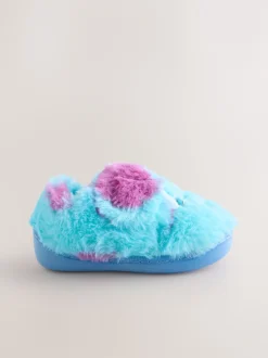 Next Bleu/vert - Chaussons Monsters Inc duveteux à semelle coupée