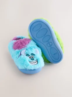 Next Bleu/vert - Chaussons Monsters Inc duveteux à semelle coupée