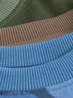 Next - Pyjama court 3 Pack (3-16ans) Bleu/Vert camouflage Outlet