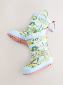 Next - Gérer Wellies Bleu/vert ferme New