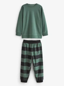 Next Bleu/Vert/Brun - Lot de 3 pyjamas tissés à carreaux (3-16ans) Clearance