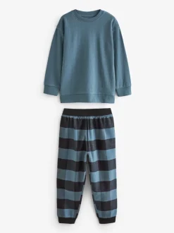 Next Bleu/Vert/Brun - Lot de 3 pyjamas tissés à carreaux (3-16ans) Clearance