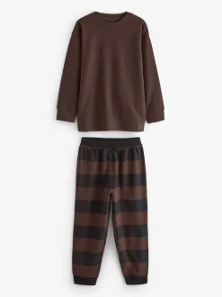 Next Bleu/Vert/Brun - Lot de 3 pyjamas tissés à carreaux (3-16ans) Clearance