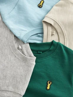 Next Bleu/Vert/gris/Beige Sable - Lot de 4 T-shirts à manches longues et confortables (3-16ans) Outlet