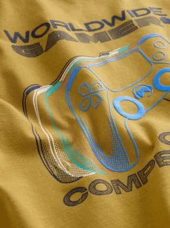 Next - T-shirts à manches courtes à imprimé graphique coupe standard Lot de 3 (3à16ans) Bleu/Vert/Jaune Clearance