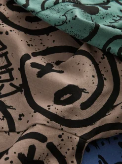 Next - Lot de 3 pyjamas à manches longues (3-16ans) Bleu/Vert/Neutre Personnage Hot