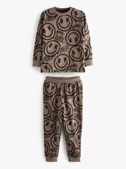 Next - Lot de 3 pyjamas à manches longues (3-16ans) Bleu/Vert/Neutre Personnage Hot