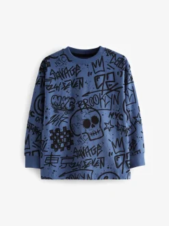 Next - Lot de 3 pyjamas à manches longues (3-16ans) Bleu/Vert/Neutre Personnage Hot