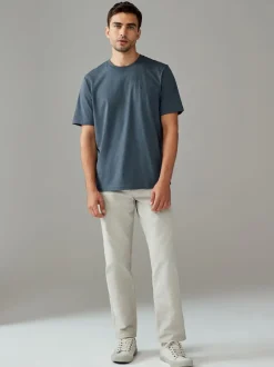 Next - Ajustement régulier - T-shirt 4 Pack Bleu/Vert/Neutre/Brown Online