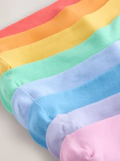 Next Bleu/Vert/Violet - Lot de 8 - Chaussettes fraîches brodées durables Outlet