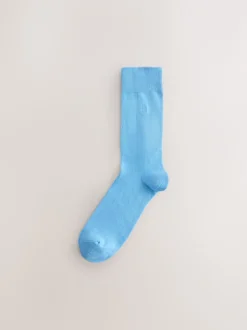 Next Bleu/Vert/Violet - Lot de 8 - Chaussettes fraîches brodées durables Outlet