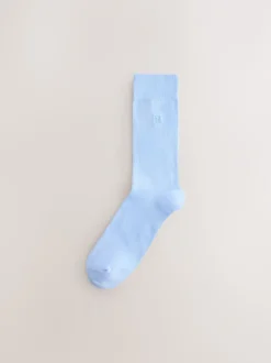 Next Bleu/Vert/Violet - Lot de 8 - Chaussettes fraîches brodées durables Outlet