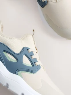 Next - Entraîneurs en dentelle élastique Bloc de couleur neutre