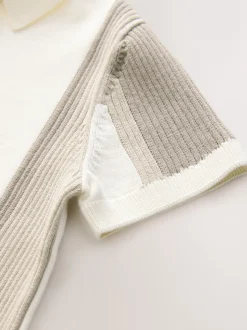 Next Bloc de couleur neutre - Polos tricotés à col zippé (3-16yrs) Discount