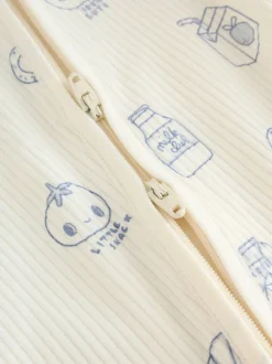 Next Blue Milk Club - Combinaisons de nuit à fermeture éclair pour bébés 3 Pack (0mths-3yrs) Clearance