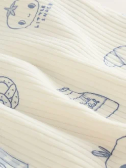 Next Blue Milk Club - Combinaisons de nuit à fermeture éclair pour bébés 3 Pack (0mths-3yrs) Clearance