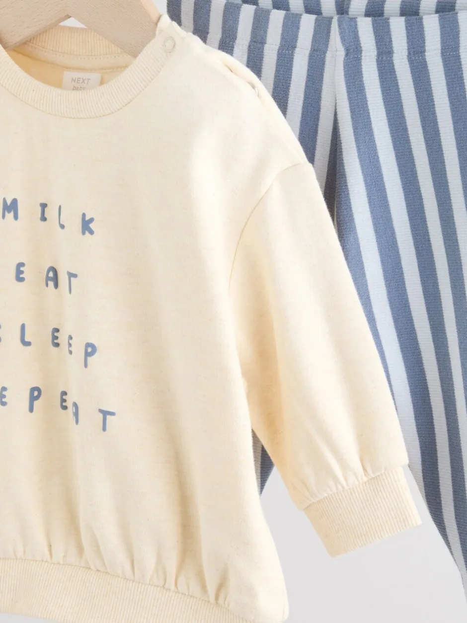 Next Blue Milk Club - Ensemble Sweat-shirt et Leggings bébé (0mois-3ans) Best