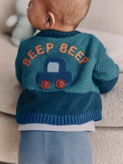 Next Blue Transport - Cardigan brodé bébé (0mois-2ans) Outlet