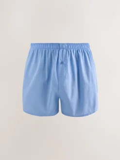 Next - Lot de 4 - Boxers purs tissés Blues Motif mixte Online