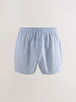 Next - Lot de 4 - Boxers purs tissés Blues Motif mixte Online