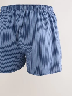 Next - Lot de 4 - Boxers purs tissés Blues Motif mixte Online