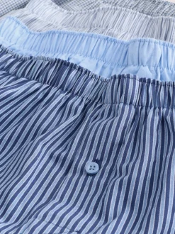 Next - Lot de 4 - Boxers purs tissés Blues Motif mixte Online
