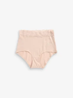 Next - Lot de 4 culottes en coton et dentelle Blush Rose Sale