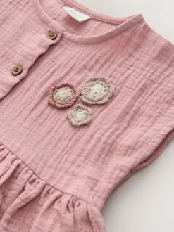 Next Blush Rose - Texture Manches courtes Robes (3mois-8ans) Best