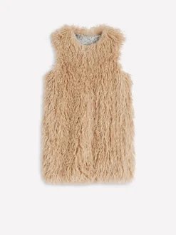 Boden Longue veste sans manches en fausse fourrure Clearance