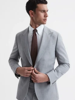 Reiss bordeaux - Cravate Ceremony en soie texturée Blend Best