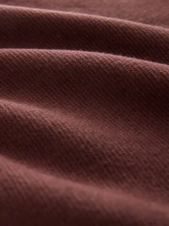 Next - Uni - Pull N.Premium Coupe classique 100% Coton Premium à fermeture éclair bordeaux Hot