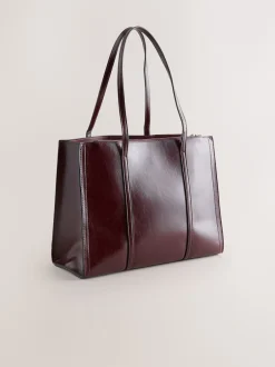 Next Bordeaux brillant - Fourre-tout structuré New