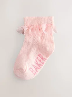 Baker by Ted Baker Bordeaux/écru/rose - Lot de 5 chaussettes fille Discount