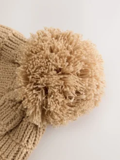 Next Borg Nature - Chapeau de trappeur en maille Bébé avec pompon (0mois-2ans) New
