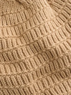 Next Borg Nature - Chapeau de trappeur en maille Bébé avec pompon (0mois-2ans) New