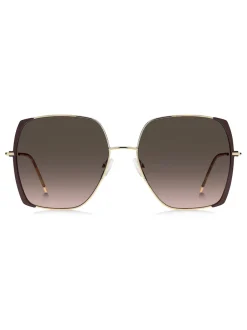 BOSS Lunettes de soleil carrées dorées oversize Hot