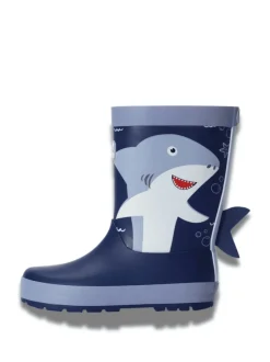 Toezone Bottes de pluie imperméables Bleu requin pour GARÇON New