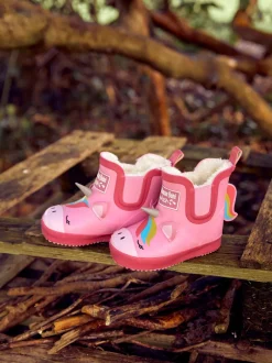 Jojo Maman Bébé Bottes en caoutchouc à doublure confortable en licorne Sale