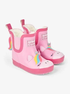 Jojo Maman Bébé Bottes en caoutchouc à doublure confortable en licorne Sale
