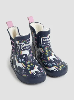 Jojo Maman Bébé Bottes en caoutchouc douillette à chevilles doublées Clearance