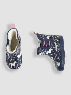 Jojo Maman Bébé Bottes en caoutchouc douillette à chevilles doublées Clearance