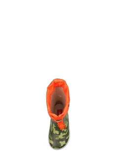 Toezone Bottes en caoutchouc imprimé camouflage orange avec fermeture sur le dessus Sale